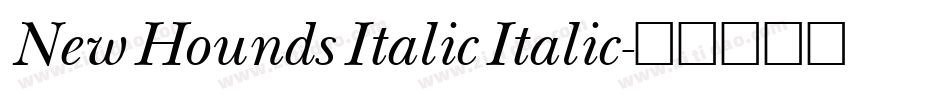 New Hounds Italic Italic字体转换